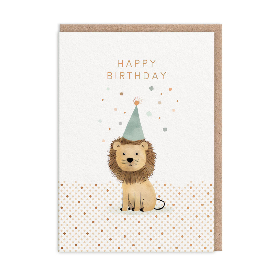 Lion Happy Birthday Card