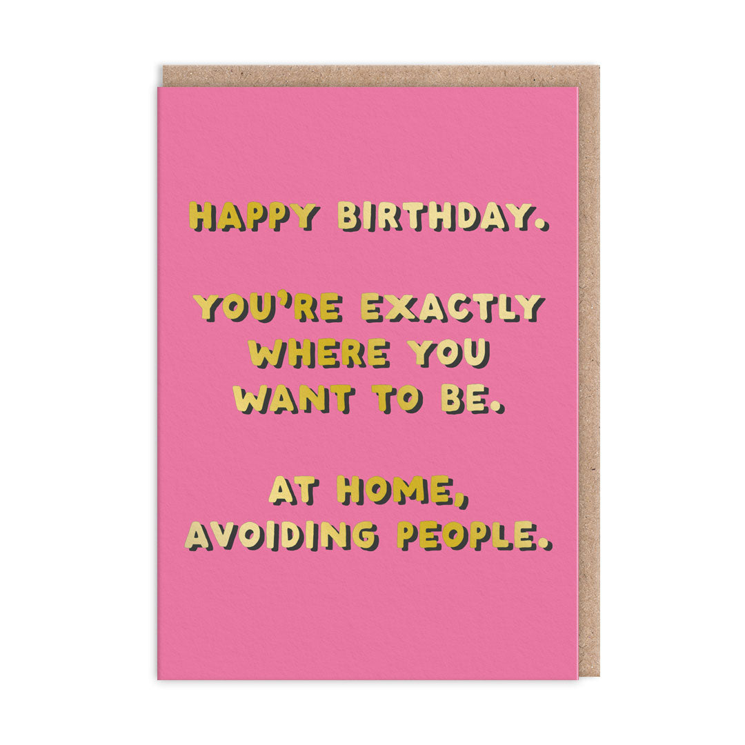 Avoiding People Greeting Card