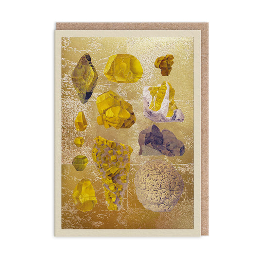 Yellow Mineral Collection Greeting Card