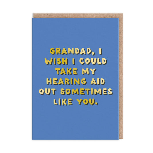 Grandad - Hearing Aid Greeting Card