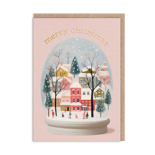 Merry Christmas Snowglobe Greeting Card