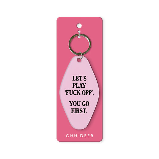 Let's Play Fuck Off Keyring