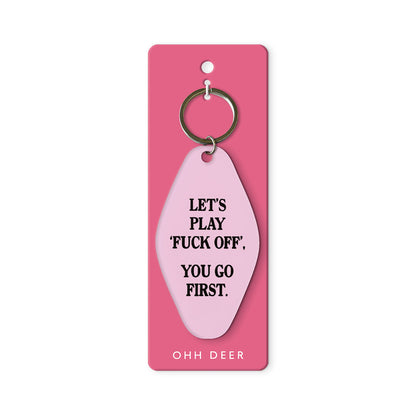 Let's Play Fuck Off Keyring
