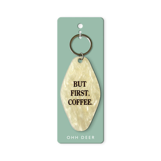 But First Coffee Keyring