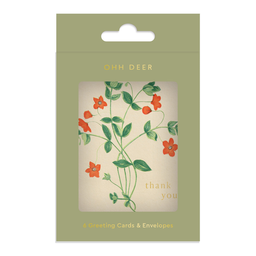 Among The Flowers Mini Greeting Card (Pack of 6)