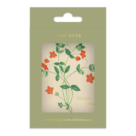 Among The Flowers Mini Greeting Card (Pack of 6)