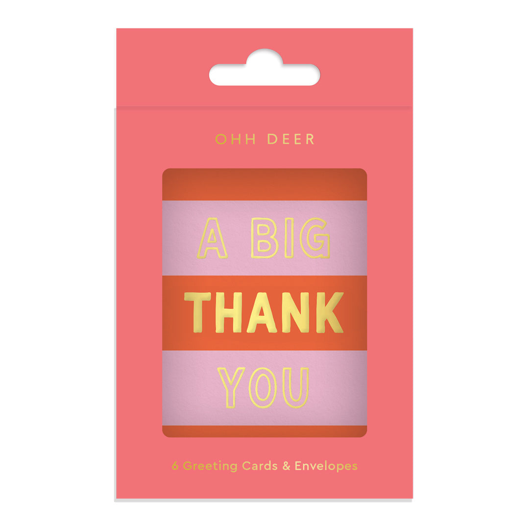 A Big Thank You Mini Greeting Card (Pack of 6)