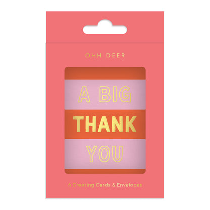 A Big Thank You Mini Greeting Card (Pack of 6)