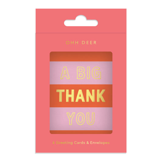 A Big Thank You Mini Greeting Card (Pack of 6)