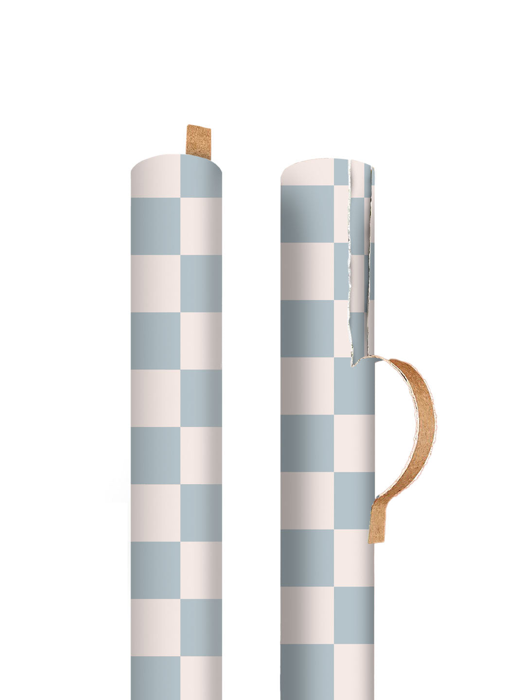 Blue and Cream Checker Board Single Roll Wrap