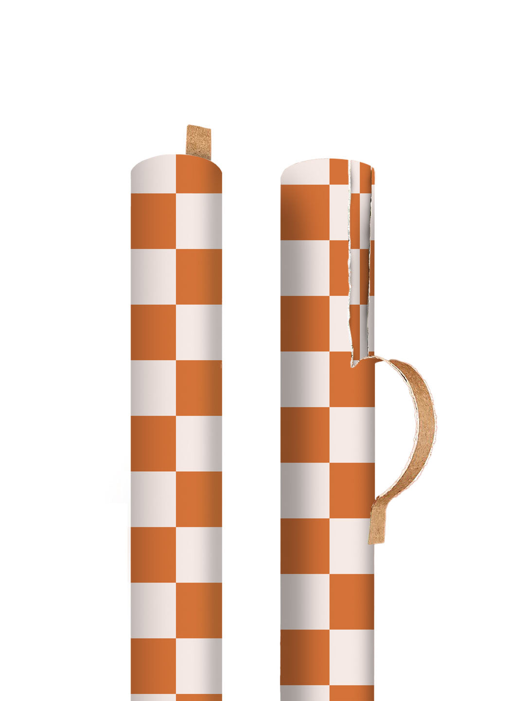 Orange and Cream Checker Board Single Roll Wrap