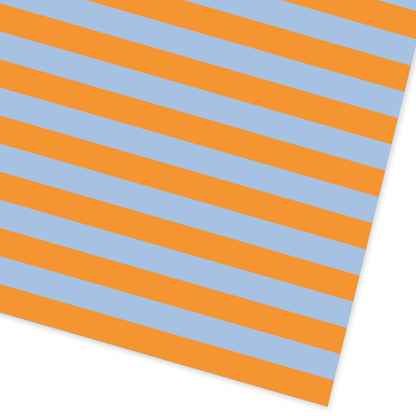 Blue and Orange Stripe Single Roll Wrap