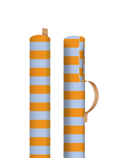 Blue and Orange Stripe Single Roll Wrap