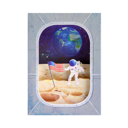 Moon Landing Greeting Card (3D)