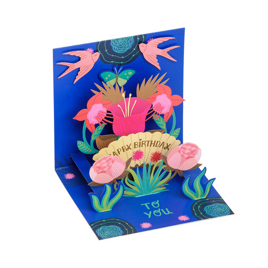 Birthday Fan Pop Up Greeting Card
