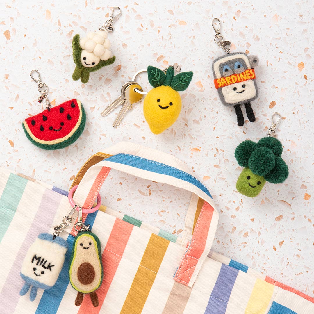 Baxter The Broccoli Felt Keychain