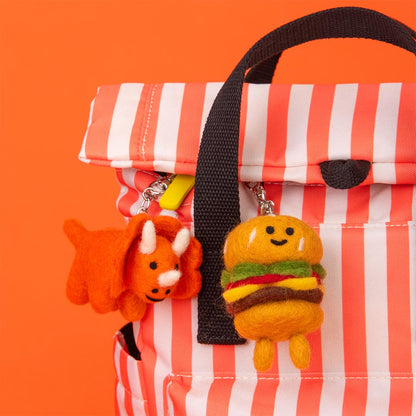 Bill The Burger Felt Keychain