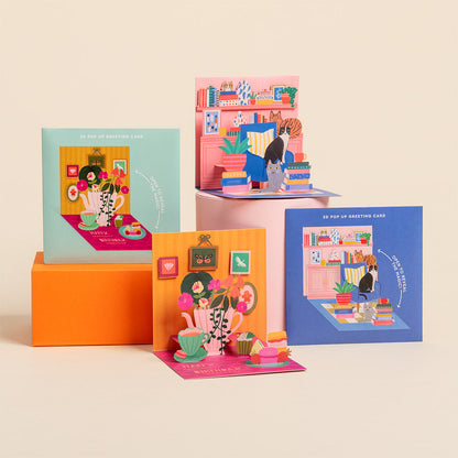 Birthday Fishes Pop Up Greeting Card