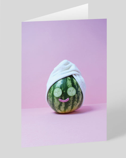 Personalised Watermelon Spa Greeting Card