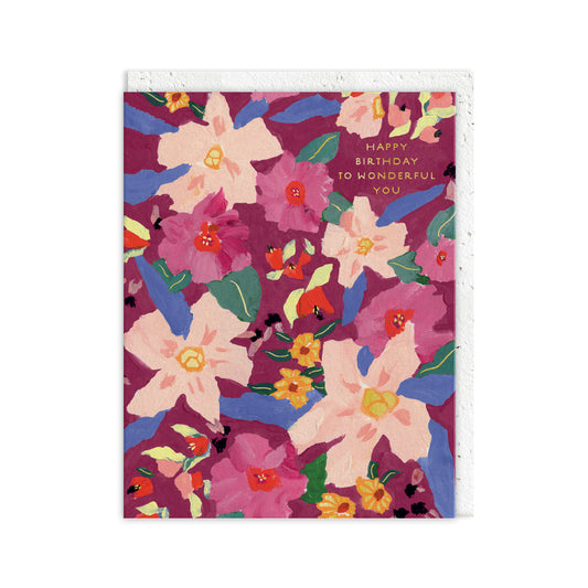 Wonderful You Blooms Birthday Card