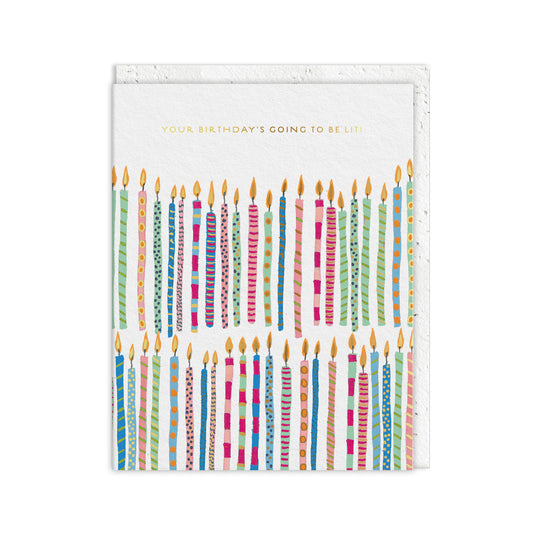 Birthday Candles Plantable Envelope Greeting Card