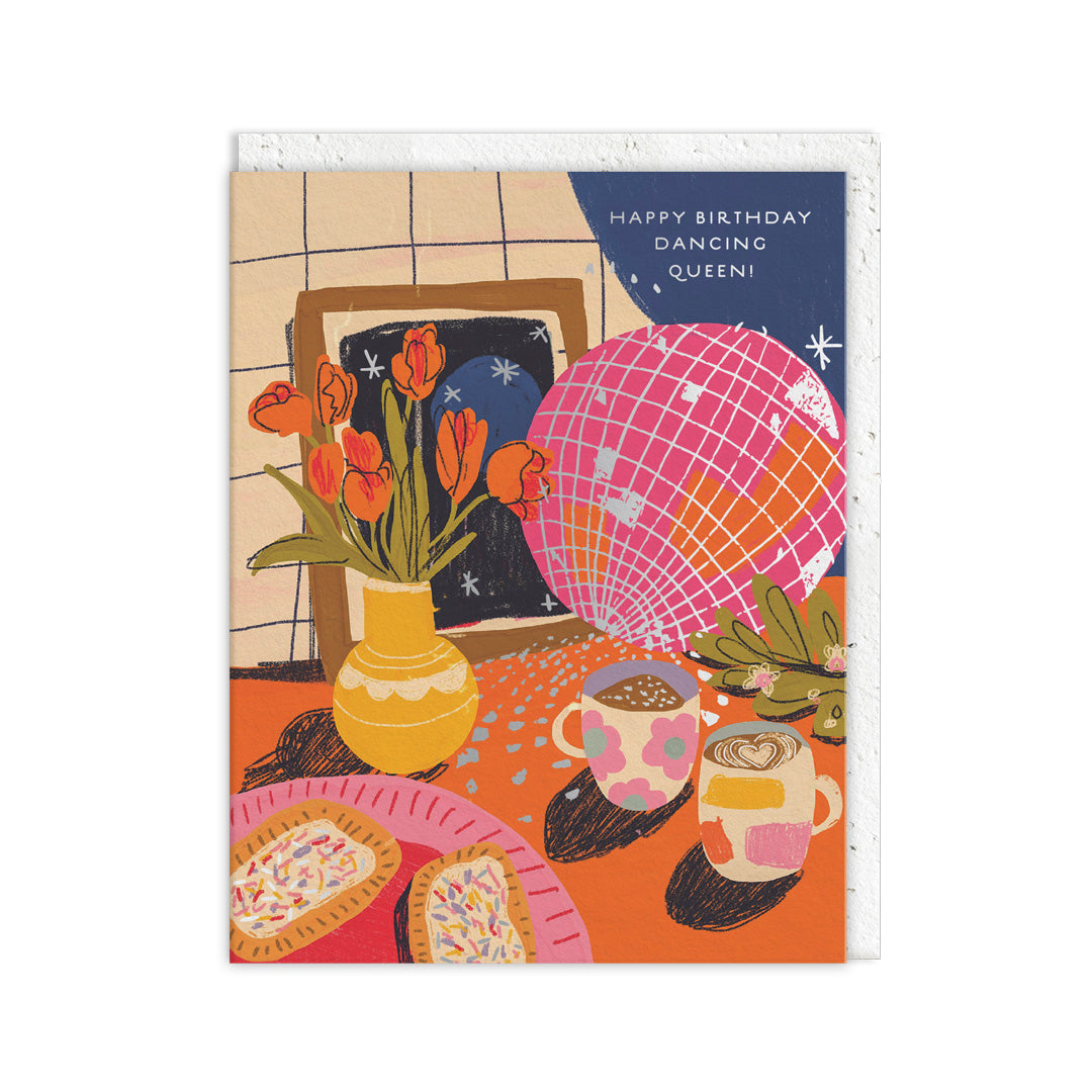 Disco Birthday Plantable Envelope Greeting Card