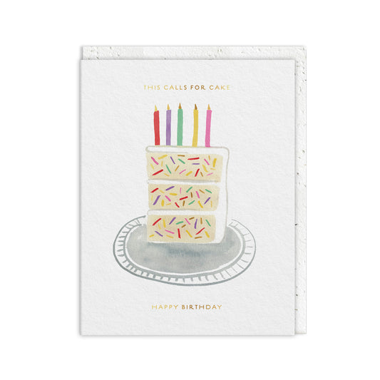 Birthday Slice Plantable Envelope Greeting Card