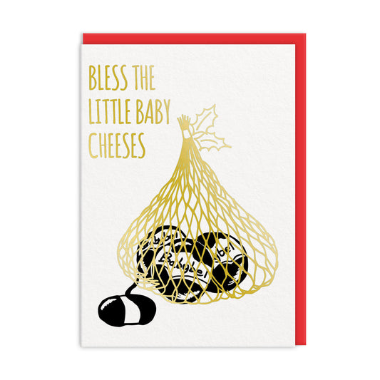 Bless The Baby Cheeses Christmas Card