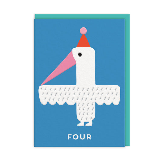 Age 4 Tropical Bird OUTLET Greeting Card