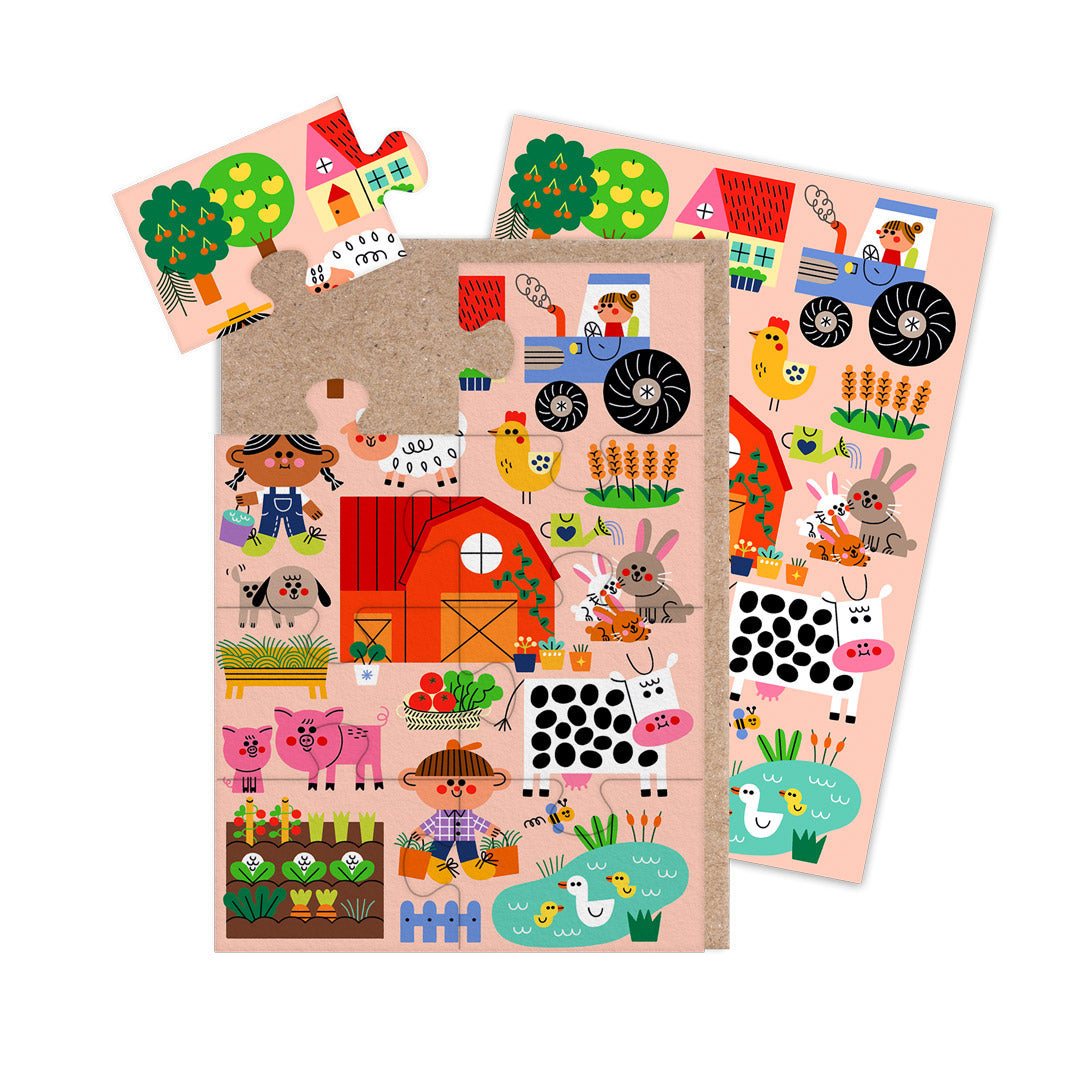 Farm Jigsaw Greeting Card