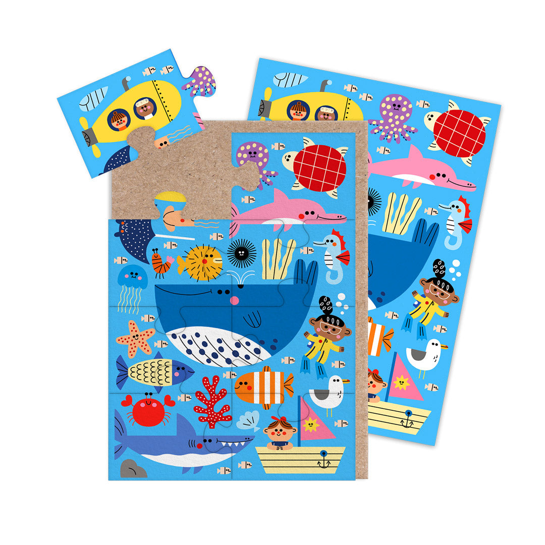 Sea Life Jigsaw Greeting Card