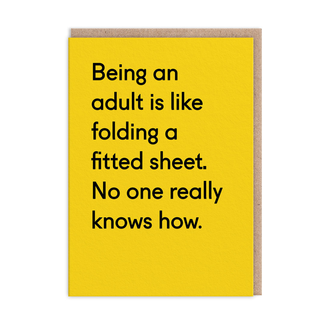 Folding Fitted Sheet Greeting Card