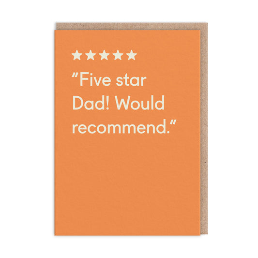 Five Star Dad Greeting Card