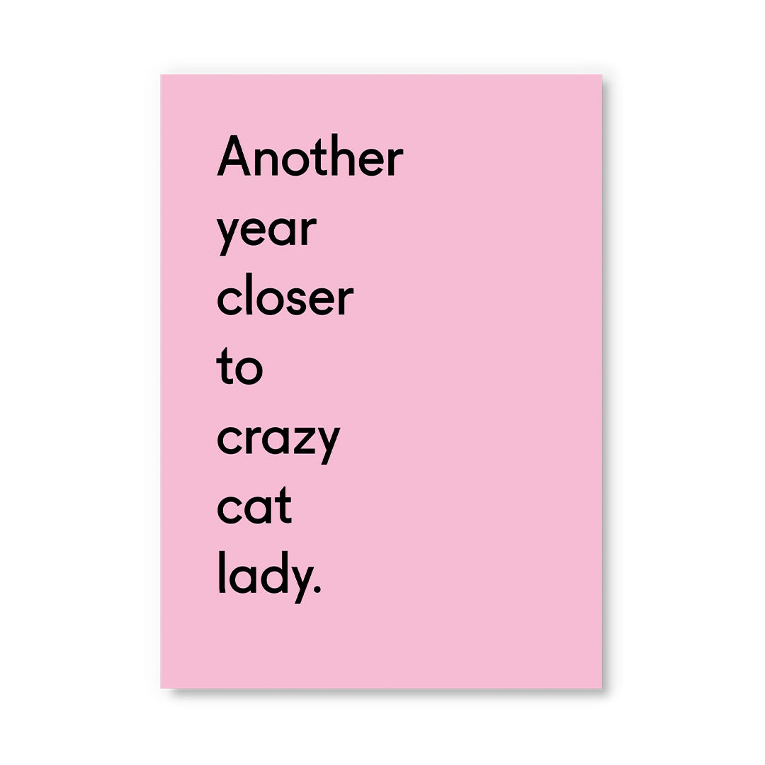 Crazy Cat Postcard