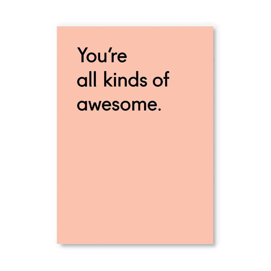 All Kinds Awesome Postcard