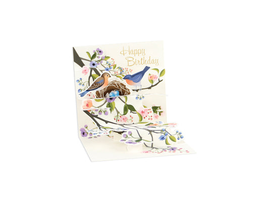 Perched Birds Layered Greeting Card