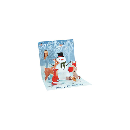 Woodland Snowman Layered Greeting Card