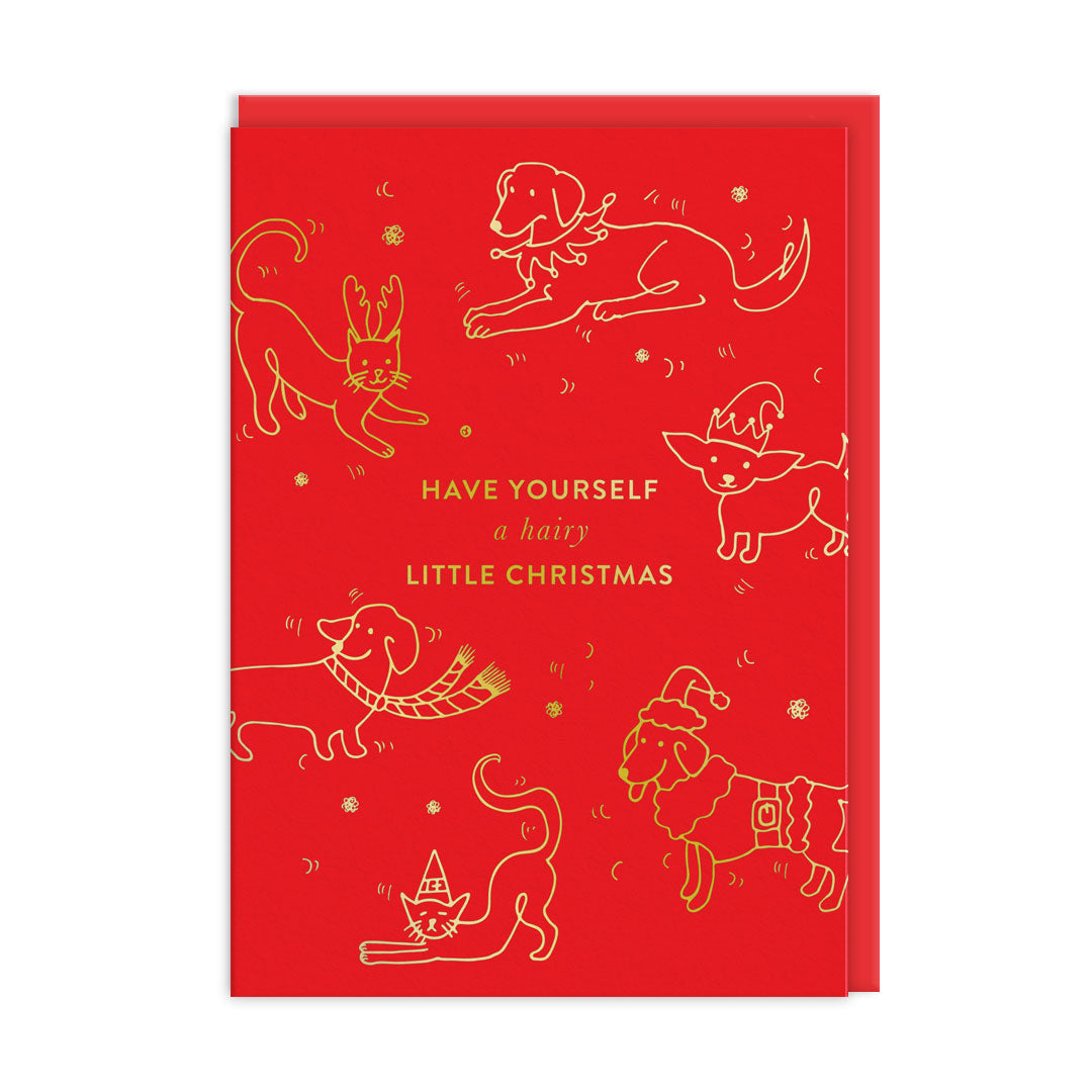 Hairy Little Christmas Greeting Card