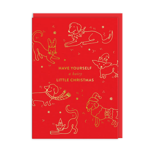 Hairy Little Christmas Greeting Card