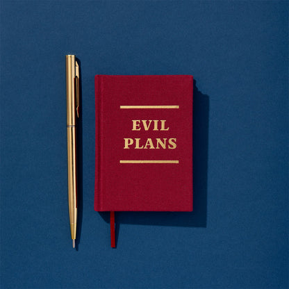 Evil Plans A7 Fabric Hardback Notebook