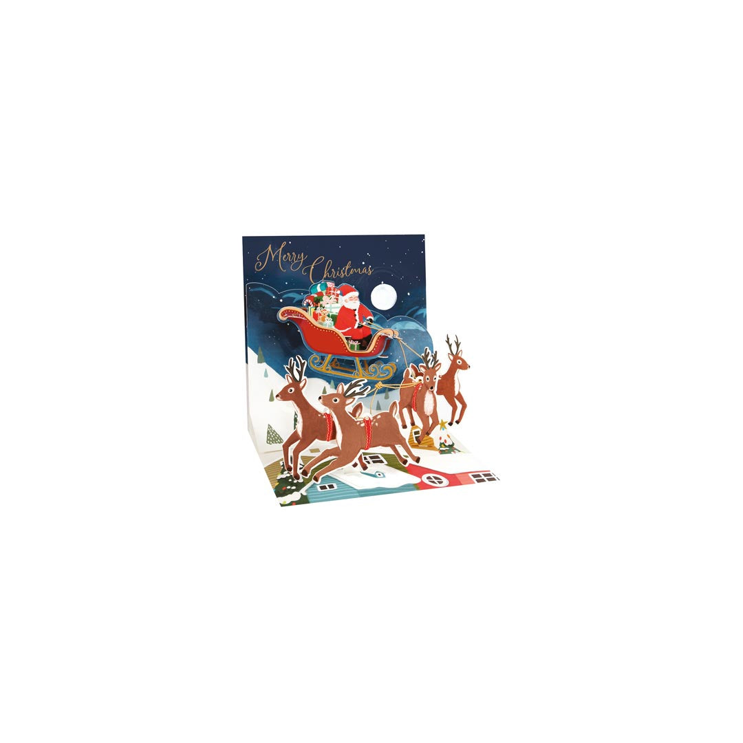 Santa's Sleigh Layered Greeting Card