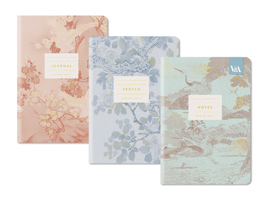 Eastern Elegance | 3x Stitched B6 Notebook Set
