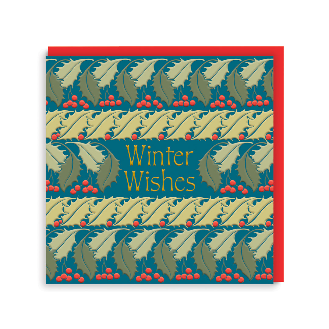 V&A Festive Foliage Greeting Card Set (Pack of 9)