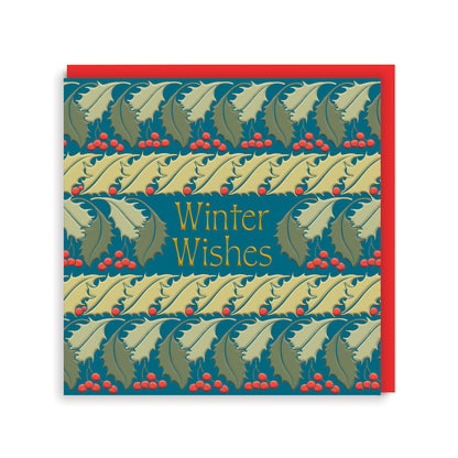 V&A Festive Foliage Greeting Card Set (Pack of 9)