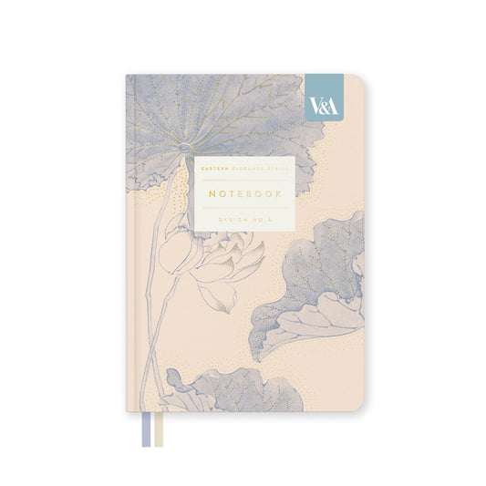 Eastern Elegance Water Lillies B6 Fabric Hardback Notebook