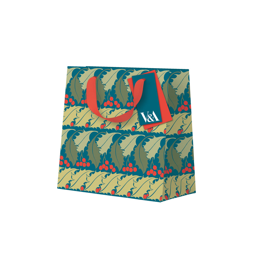 Holly Stripes Mini Gift Bag