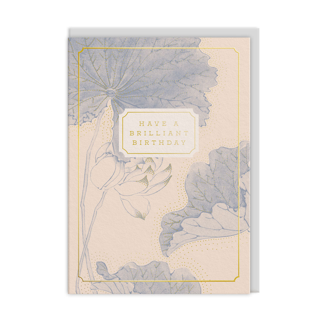 Eastern Elegance Water Lillies Greeting Card