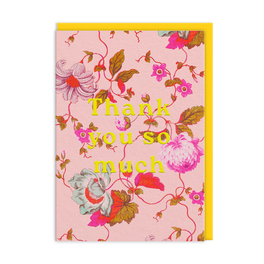 Thank you Flowers Premium Greeting Card