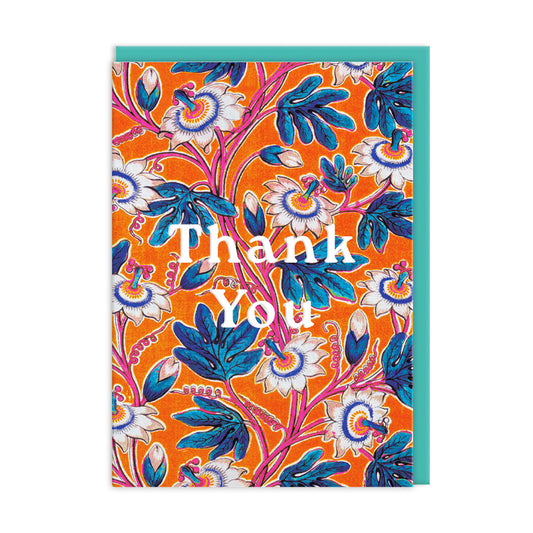 Thank You Passion Flower Premium Greeting Card