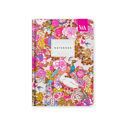 Peacock Floral A5 Premium Hardback Notebook
